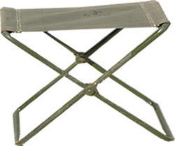 Non Poloshed Iron Camping Stool, for Travelling Use, Color : Black, Brown, Creamy, Grey, Red, Silver