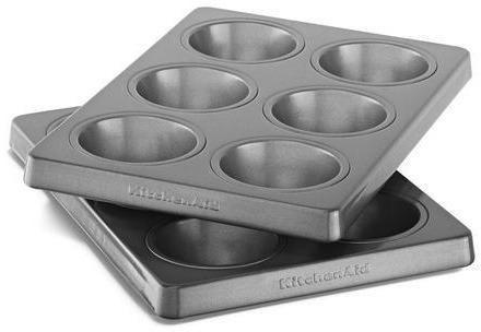KitchenAid Stainless Steel Muffin Pan Set, Color : Black