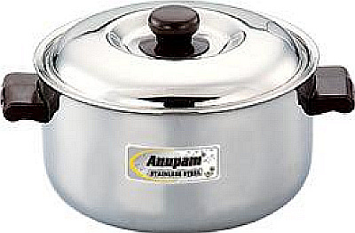 Coated Stainless Steel Casserole, Shape : Round