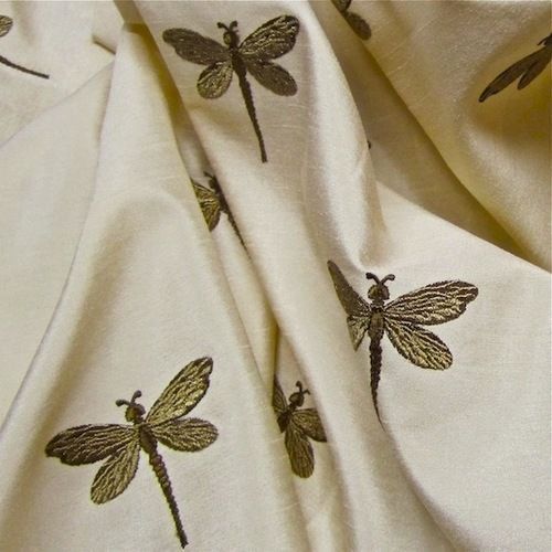 Raw Silk Embroidered Fabric