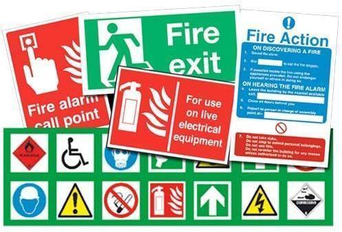 Rectangular Rigid Sheet Fire Safety Sign