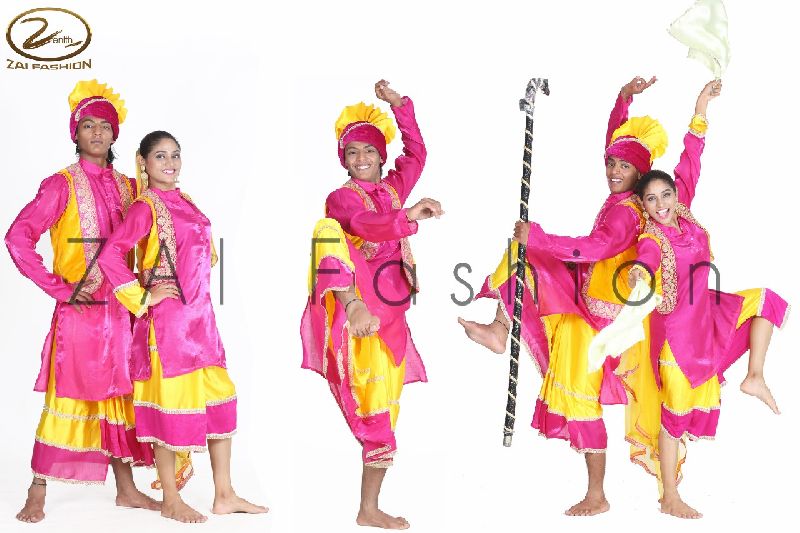 Bhangra Dance Costume, Color : Multicolor