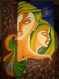 Indian Rajasthani Oil Painting