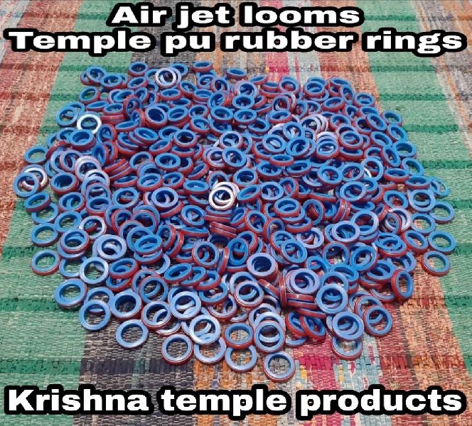 Air jet looms temple pu rubber rings