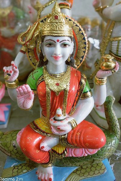 Polished Stone Ganga Mata Statue, for Temple, Feature : Complete Finishing, Perfect Shape