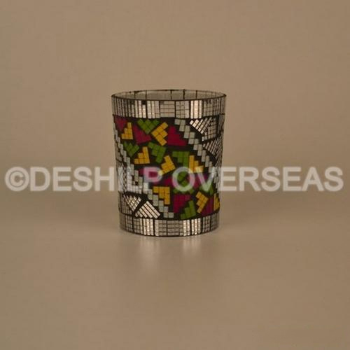 Mosaic Glass Votive Candle Holders, Color : Multi