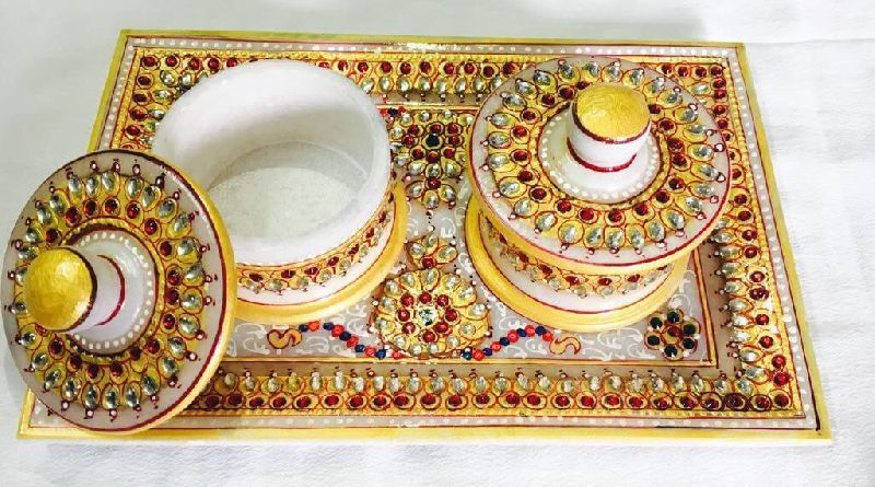 Handicraft Marble Decorative Tray