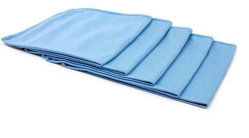 Glass Cleaning Microfiber Towel, Color : Blue
