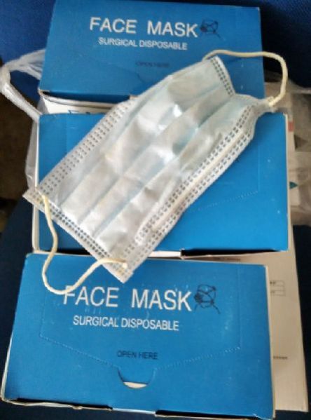 Cotton 3ply face mask, Packaging Type : Blue, Green
