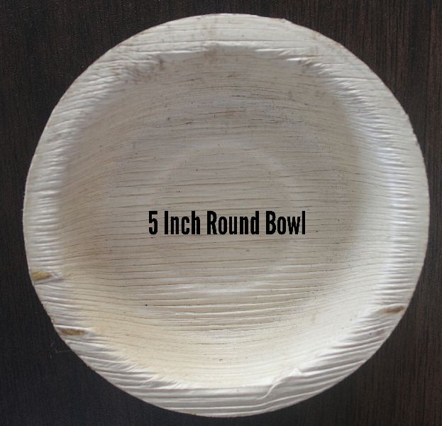 5 Inch Areac/palm leaf Bowl, for Serving Drink, Feature : Biodegradable, Disposable, Eco Friendly