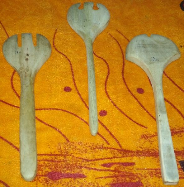 Polished wooden spatula, Color : Brown, Grey