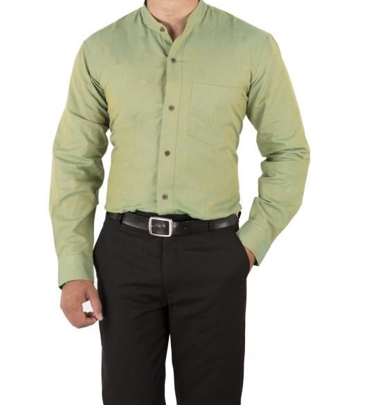 Cotton Plain Full Sleeve Shirt, Technics : Handloom