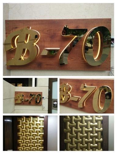 Golden Acrylic Name Plate Buy Golden Acrylic Name Plate For Best Price At Inr 275 Inch Approx