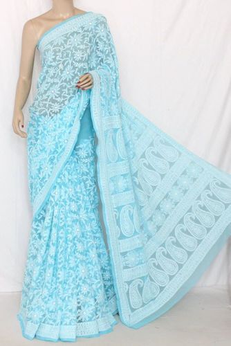 Cotton Fabric Chikankari Sarees, Occasion : Casual Wear