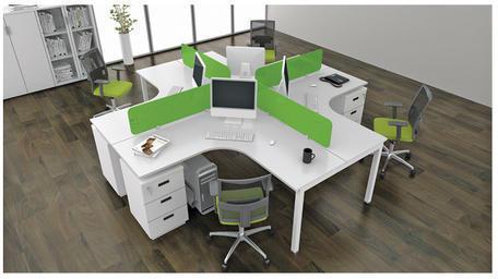  Computer Workstations Furniture, Color : White Green