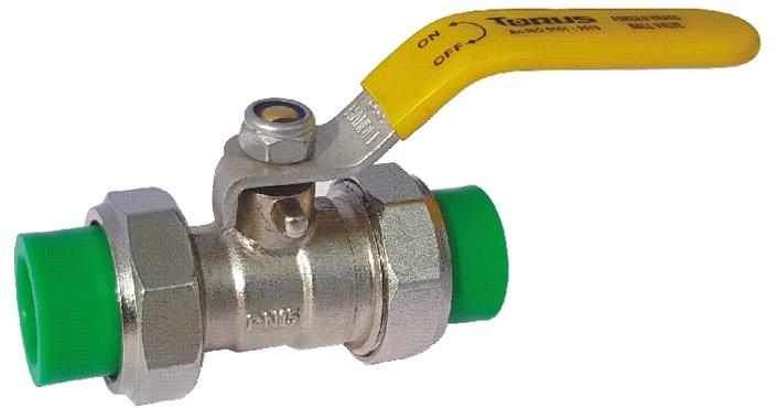 PPR Double Union Ball Valve, for Industrial, Color : Grey