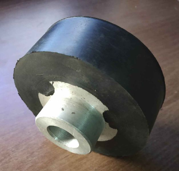 Polished Aluminium Rubber Pulley, Size : Standard