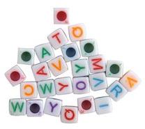 Faircon Alphabet Bead, Color : White, Pink, Orange, Black, etc.