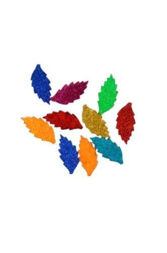 Leaf Shape Glitter Sticker