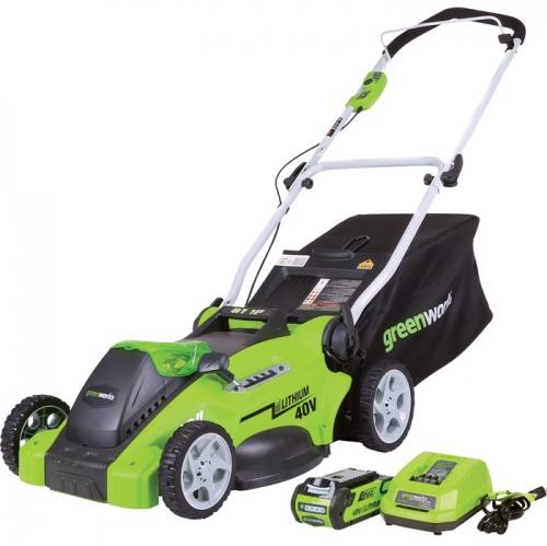 GreenWorks G_MAX 40V Cordless Lawn Mower, for Garden Riding