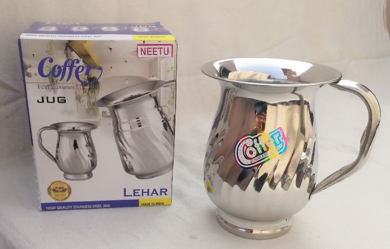 NEETU Stainless steel JUG, for Serving Water, Feature : Shiny Look