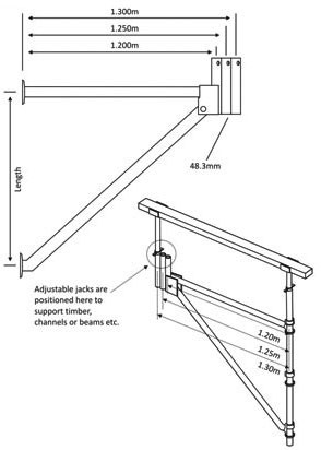 Polished Cantilever Frame, for Constructional, Industrial