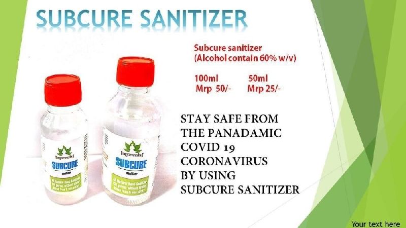 Hand sanitizer, Packaging Size : 100ml, 50ml