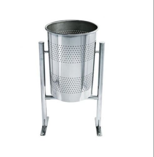 Plain Stainless Steel Dustbin, Size : 14 X 28 Inches