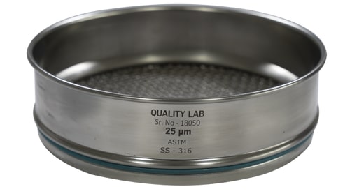 Round Polished Test Sieve, for Laboratory, Size : Standard