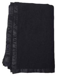 Plain Black Woolen Blanket