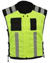 Customize Without Sleeves PVC Industrial Safety Jackets, For Auto Racing, Pattern : Net