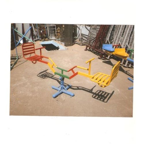 Galvanized Two Seater See Saw, Color : Red, Yellow