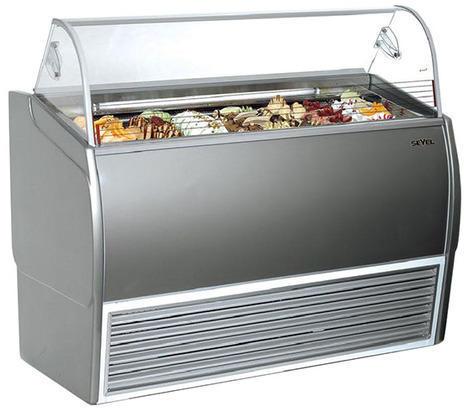 Stainless Steel Ice Cream Display Counter, for Restaurant