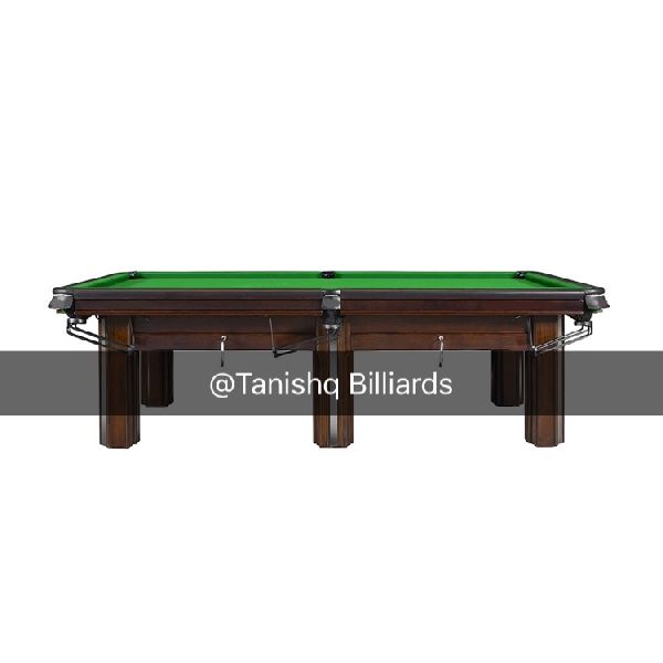 Green Rectangular Natural Wooden Table Top Pool Table, for Playing Use, Base Color : Black, Brown