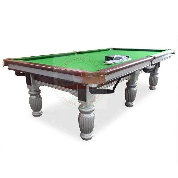 Rectangular Polished Natural Wooden Antique Pool Board Table, for Playing Use, Base Color : Black, Brown