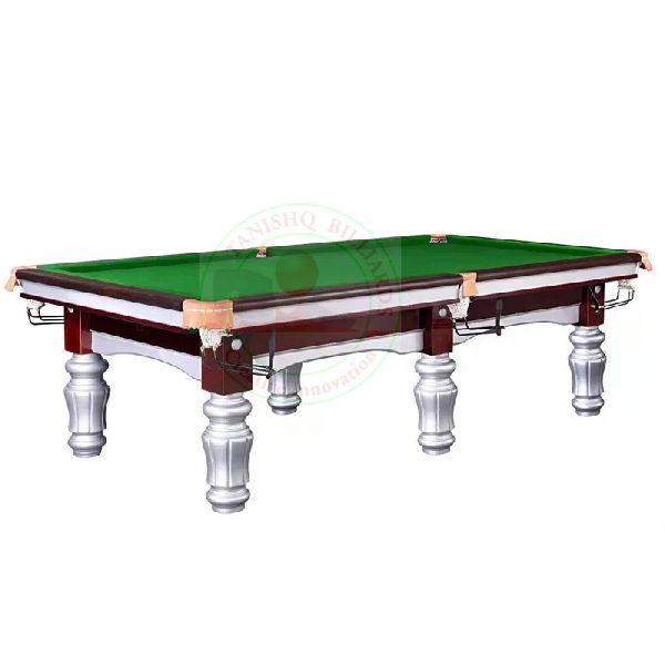 Black Rectangular Polished Natural Wooden Sports Pool Board Table, for Playing Use, Color : Brown, Green