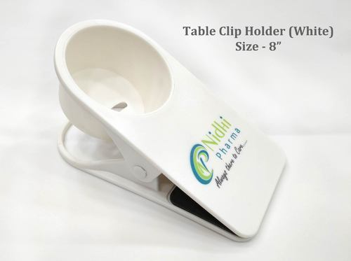Plastic White Bottle Table Clip