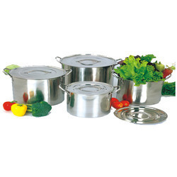 Stainless Steel Stock Pots, Color : Grey, Silver