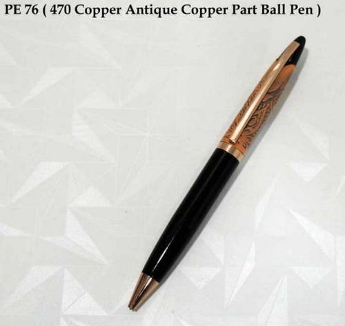 Round Black Polish Premium Metal Ball Pen, for Signature, Written, Length : 4-6inch