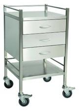 Stainless Steel Hospital Medicine Trolley, Color : Silver