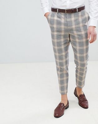 Louis Philippe Men Cream Slim Fit Check Flat Front Formal Trousers: Buy  Louis Philippe Men Cream Slim Fit Check Flat Front Formal Trousers Online  at Best Price in India | NykaaMan