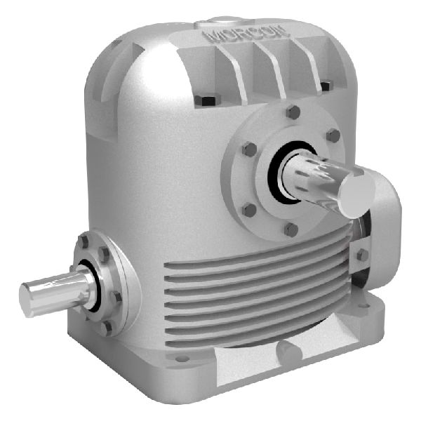 Morcon Electric Polished Cast Iron Horizontal Worm Reduction Gearbox, Color : Grey