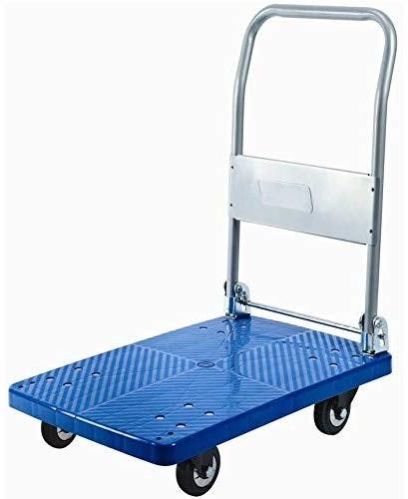 Mild Steel Box Handling Platform Trolly, For Industrial, Color : Blue, Silver
