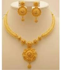 Gold necklace set, Occasion : Party, Wedding