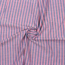 Handloom Cotton Fabric, for Garments, Pattern : Striped