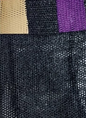 Black Fur Fabric, Pattern : Plain
