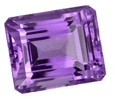 Octagon Amethyst Gemstone, Gemstone Color : purple