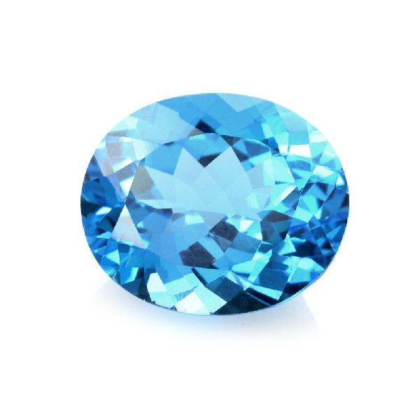 Oval Shaped Blue Topaz Gemstone, for Breacelet Use, Pendent Use, Feature : Crack Resistance, Stain Resistance