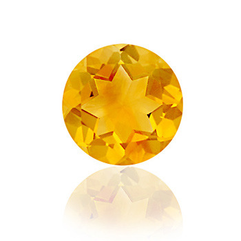 Polished Round Shaped Citrine Gemstone, for Jewellery Use, Feature : Colorful Pattern, Durable