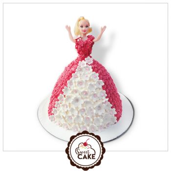 Pineapple Barbie Doll Cake, Packaging Type : Curated Box